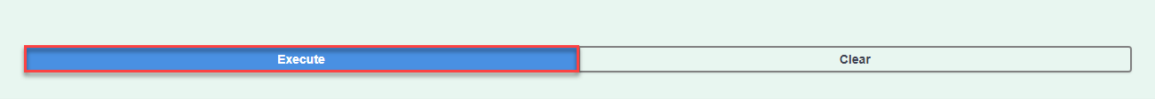 The Execute button in the Swagger UI with a red box highlighting it.